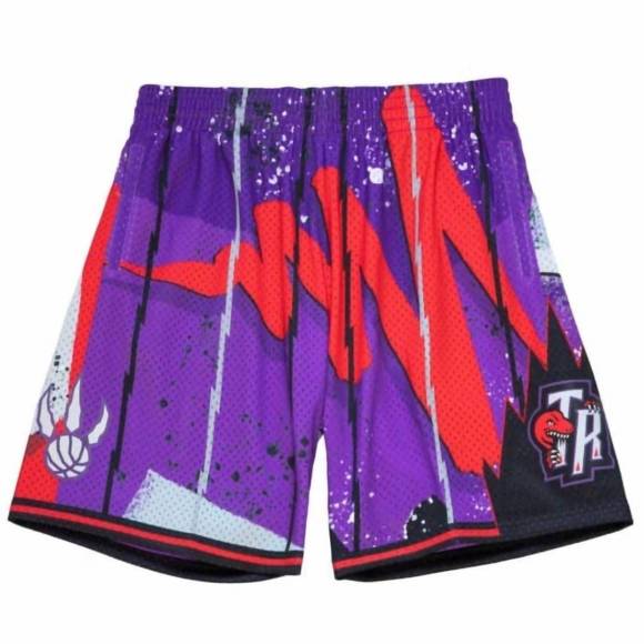 NEW MITCHELL & NESS men's hyper hoops swingman toronto raptors shorts in purple - Picture 1 of 2